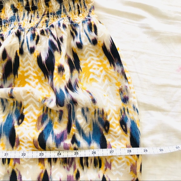 New vintage strapless rayon ikat maxi dress 2X - Picture 9 of 12